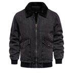 Fleece Lined Rugged Denim Jacket