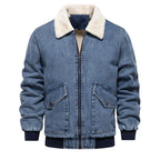 Fleece Lined Rugged Denim Jacket