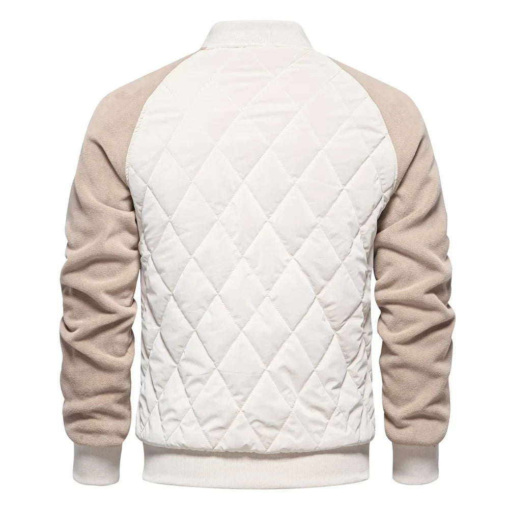 Wool Blend Button-Up Fleece Bomber