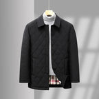 Diamond Quilted Snap-Button Jacket