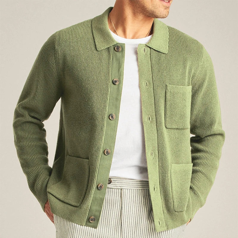 Olive Multi-Pocket Premium Wool Jacket