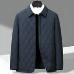 Diamond-Quilted Tailored Coat