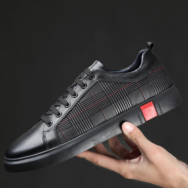 Weather-Resistant Leather Sneakers