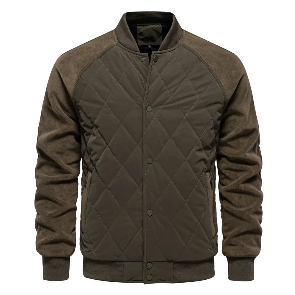 Wool Blend Button-Up Fleece Bomber
