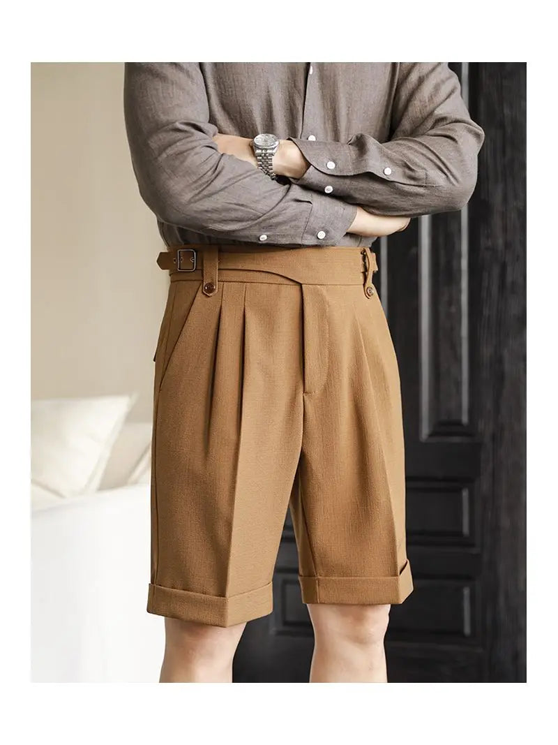 Relaxed Straight Cotton Shorts