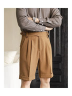 Relaxed Straight Cotton Shorts