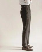 Pleated High Waist Dress Trousers
