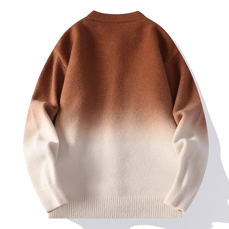 Ombre Fade Brushed Knit Cardigan