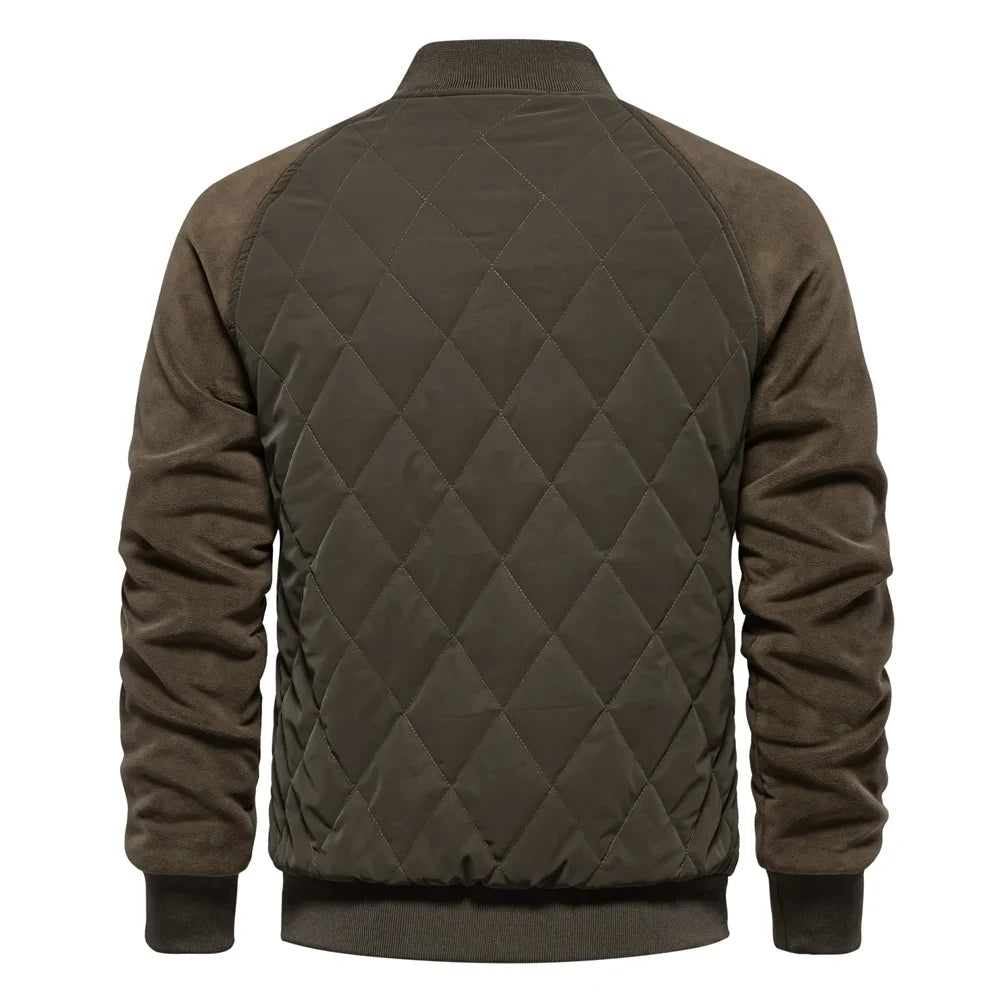 Wool Blend Button-Up Fleece Bomber