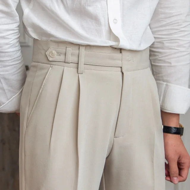 Straight Leg High Waist Trousers
