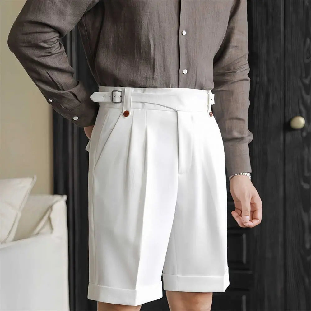 Relaxed Straight Cotton Shorts