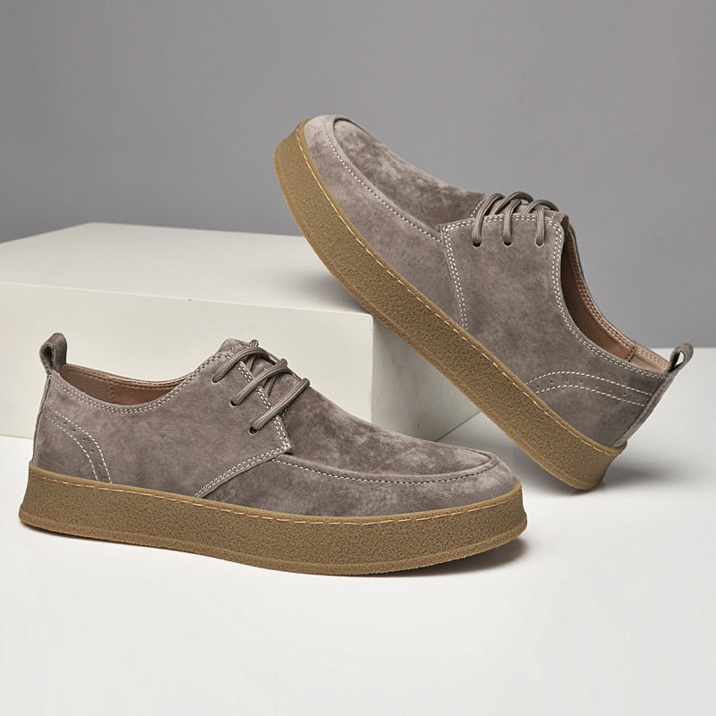 Cow Suede Cushioned Low Sneakers