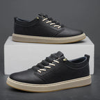 Classic Lace-Up Leather Sneakers