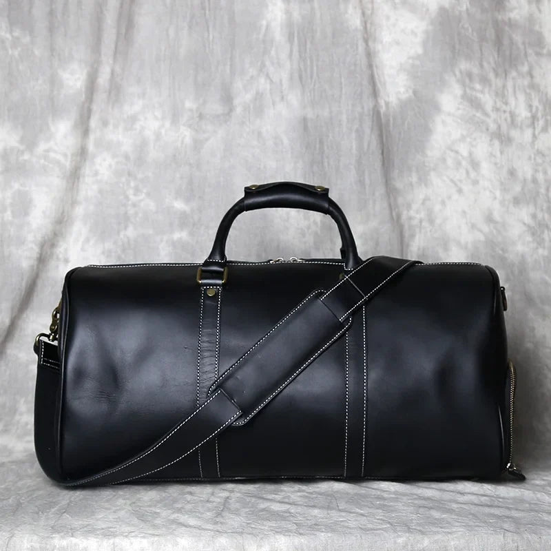 Cowhide Leather Weekender Bag