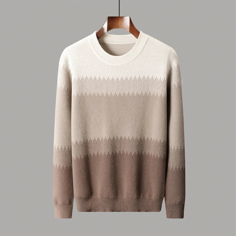 Tonal Gradient Merino Wool Sweater