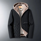 Quilted Fleece Lined Hooded Jacket