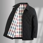 Diamond Quilted Snap-Button Jacket
