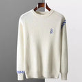 Embroidered Teddy Rib Knit Sweater