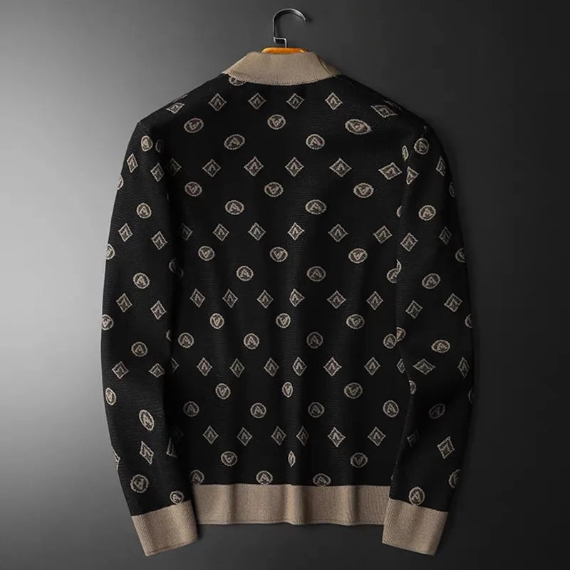 Patterned Ultra-Soft Wool Cardigan