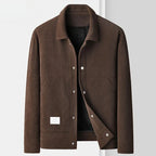 Snap-Button Wool Blend Jacket