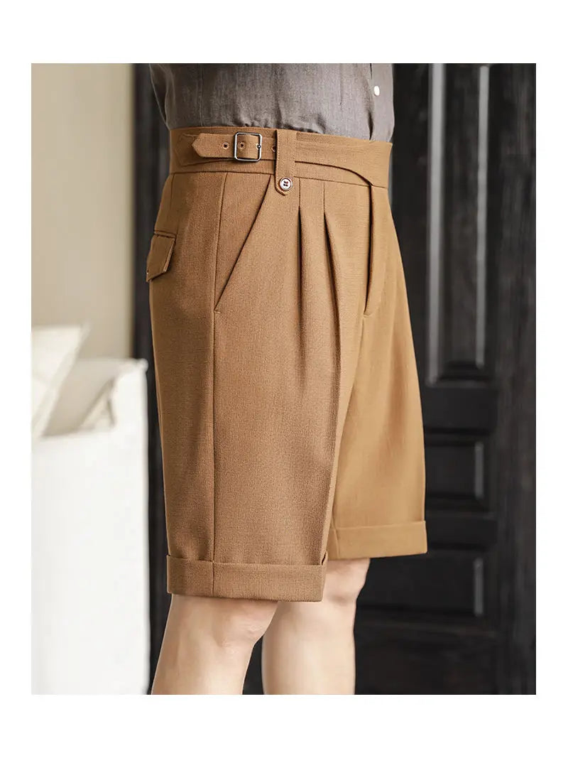 Relaxed Straight Cotton Shorts