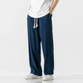 Woven Drawstring Linen Sweatpants