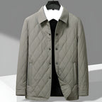 Diamond-Quilted Tailored Coat