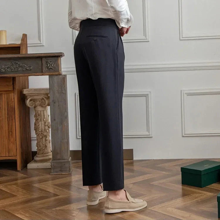 Straight Leg High Waist Trousers