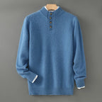 Brushed Wool Button Placket Sweater