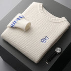 Embroidered Teddy Rib Knit Sweater