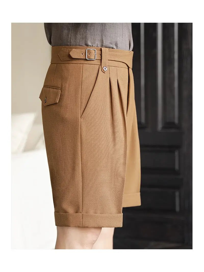 Relaxed Straight Cotton Shorts