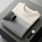 Tonal Gradient Merino Wool Sweater