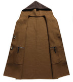 Hooded Wool Blend Mid-Thigh Coat