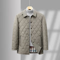 Diamond Quilted Snap-Button Jacket