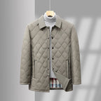 Diamond Quilted Snap-Button Jacket