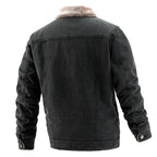 Fleece-Lined Button-Up Denim Jacket