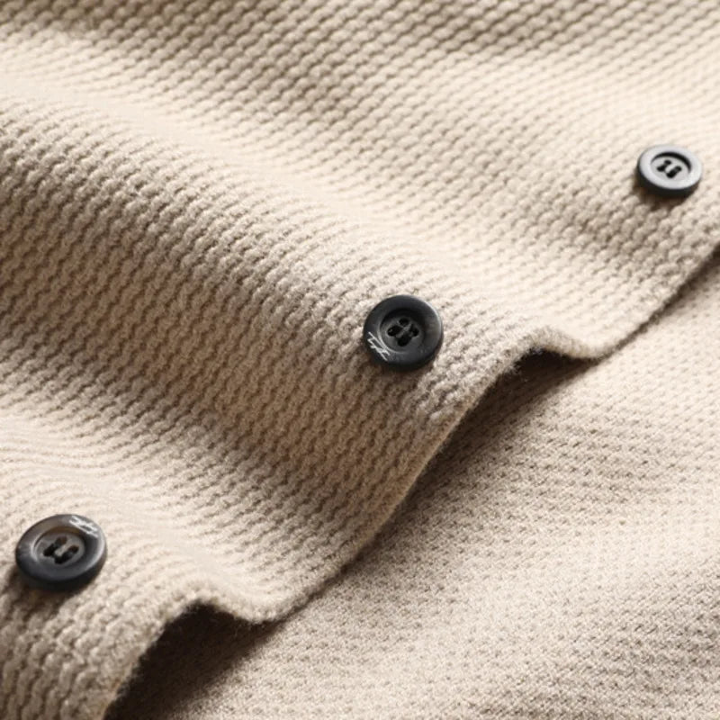 Twin Pocket Striped Sleeve Cardigan