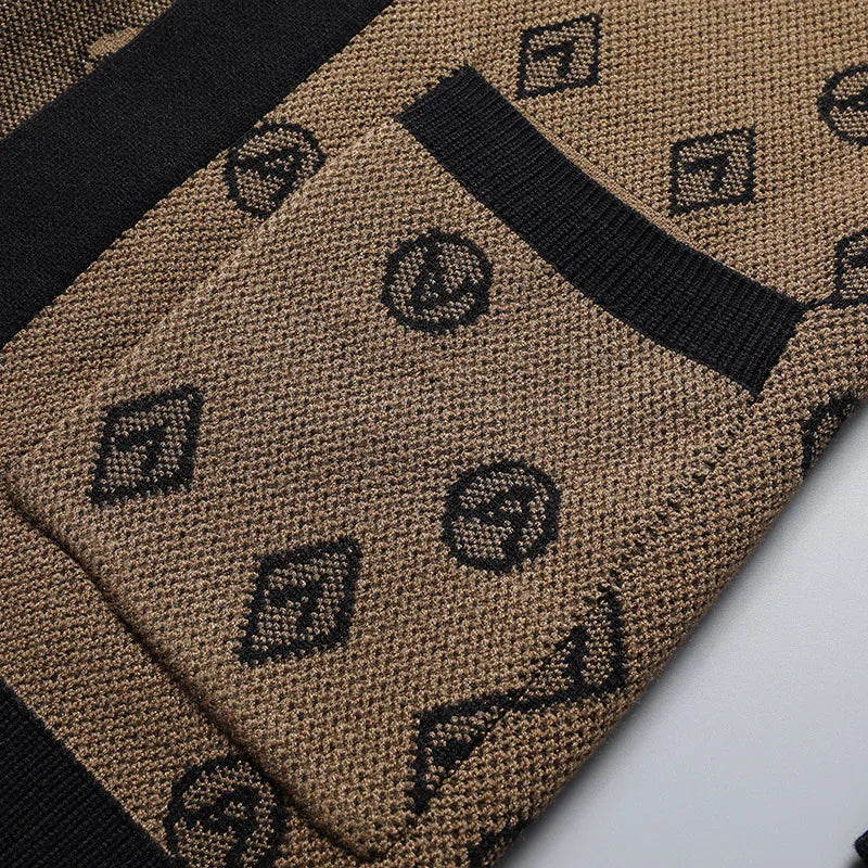 Patterned Ultra-Soft Wool Cardigan