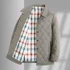 Diamond Quilted Snap-Button Jacket