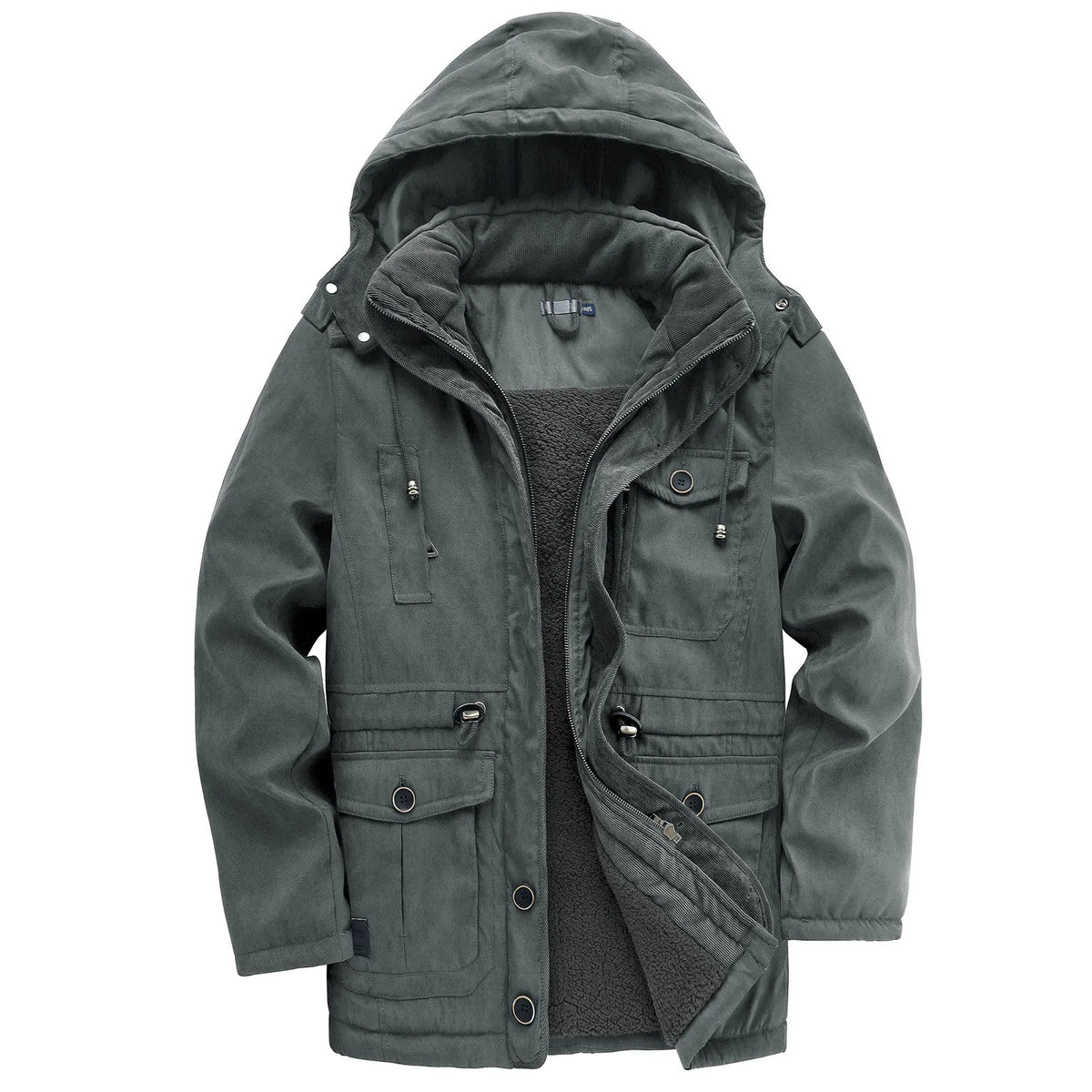 Fleece-Lined Adjustable Hood Parka