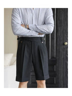 Relaxed Straight Cotton Shorts