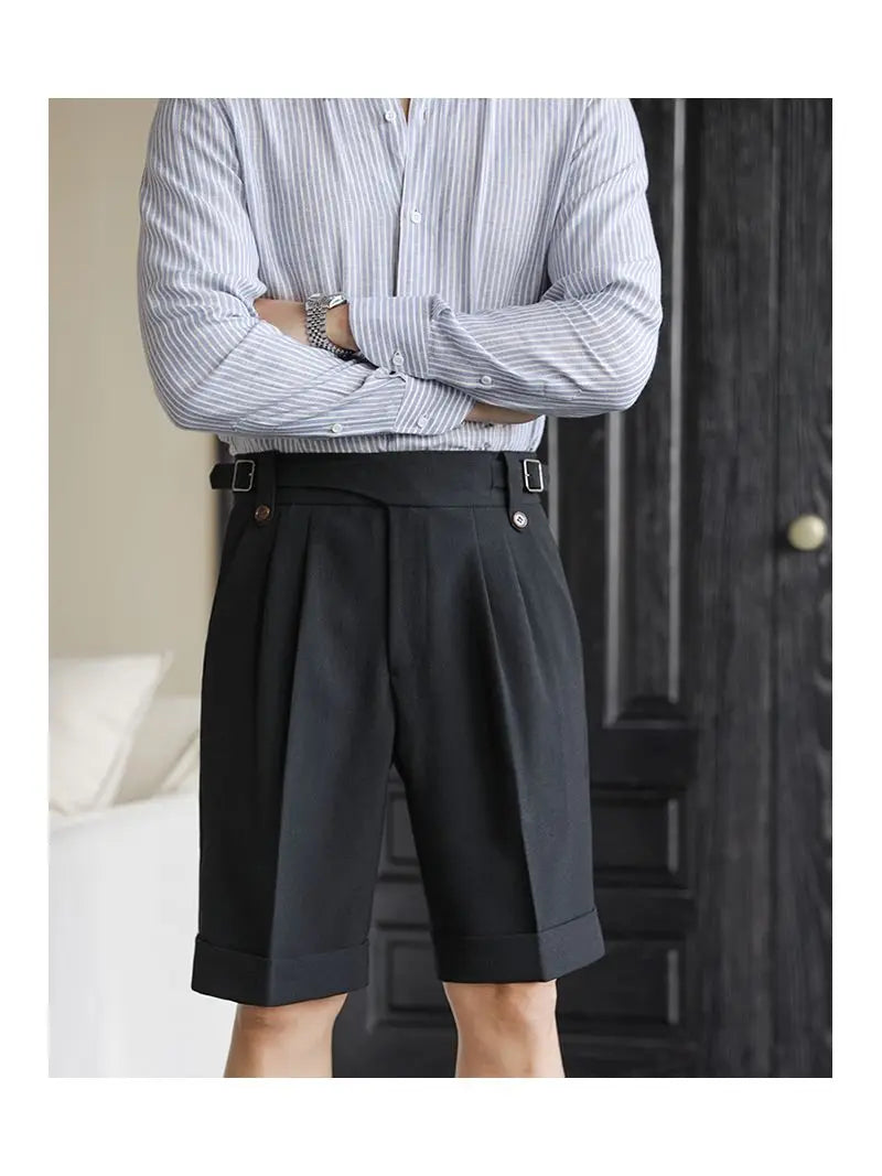 Relaxed Straight Cotton Shorts