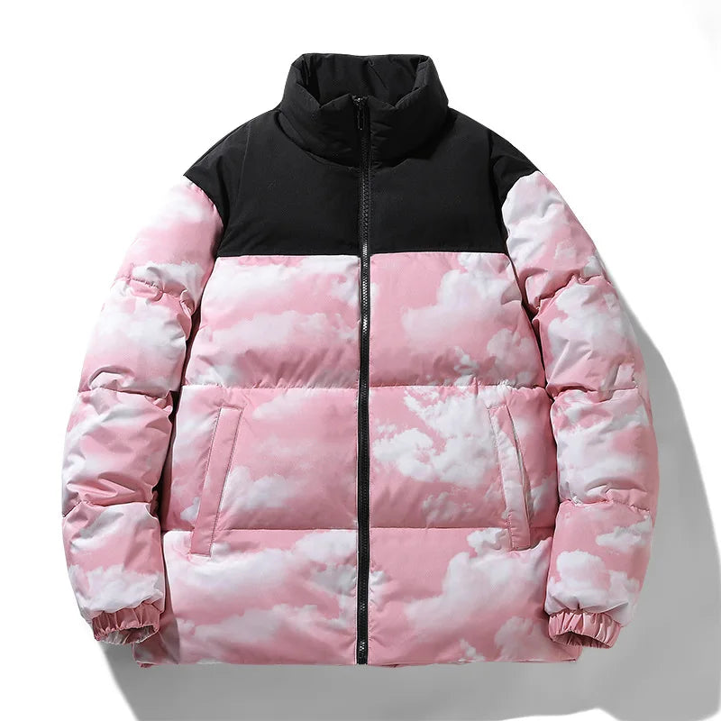 Cloud-Pattern Two-Tone Puffer