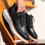 Oxford-Style Leather Sneakers