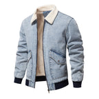 Fleece Lined Rugged Denim Jacket