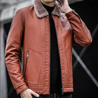 Fur Collar Premium Leather Jacket