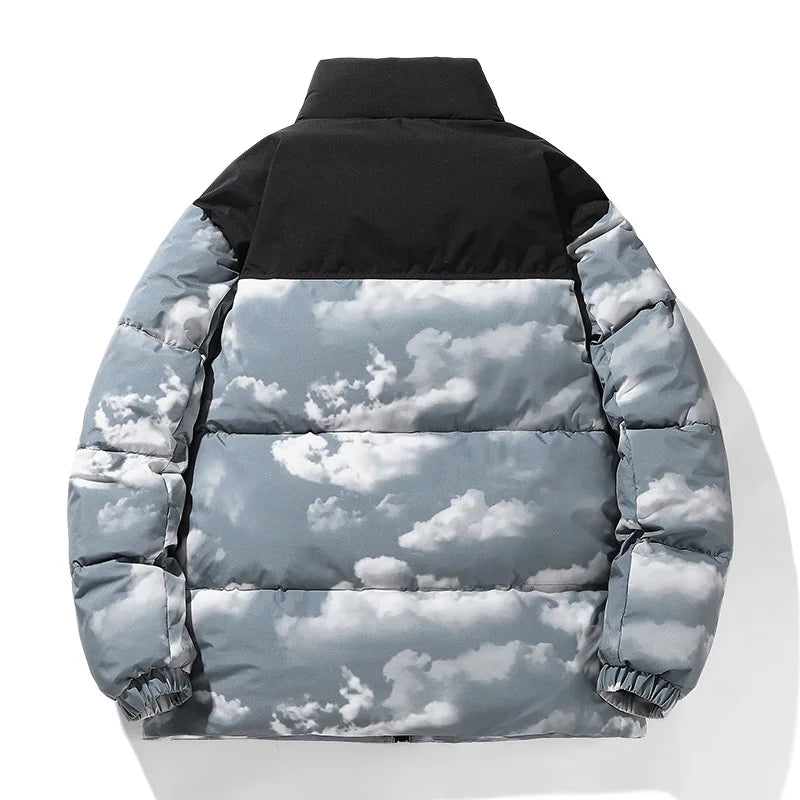 Cloud-Pattern Two-Tone Puffer