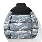 Cloud-Pattern Two-Tone Puffer
