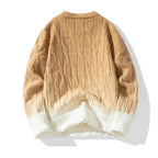 Cable Knit Gradient Wool Sweater