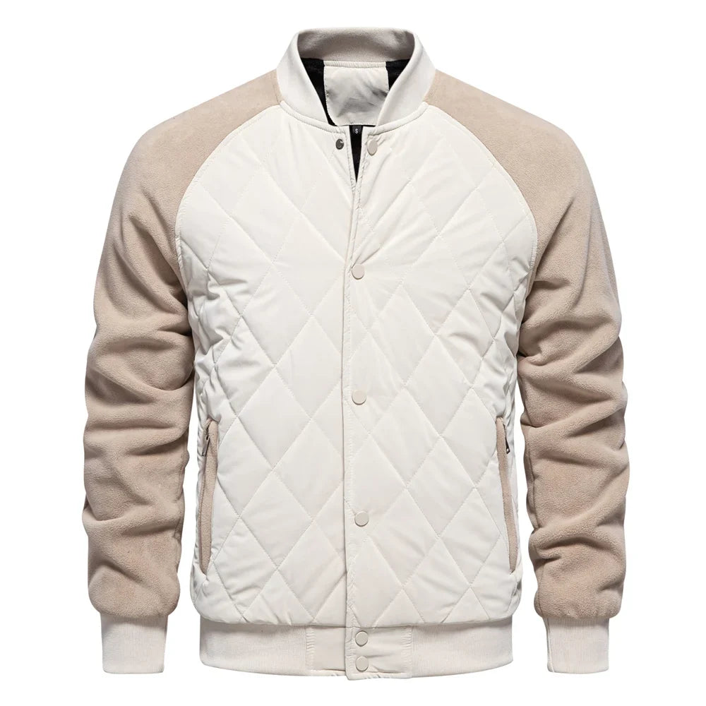 Wool Blend Button-Up Fleece Bomber
